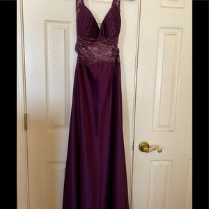 Formal Cross Back Sequins Dress